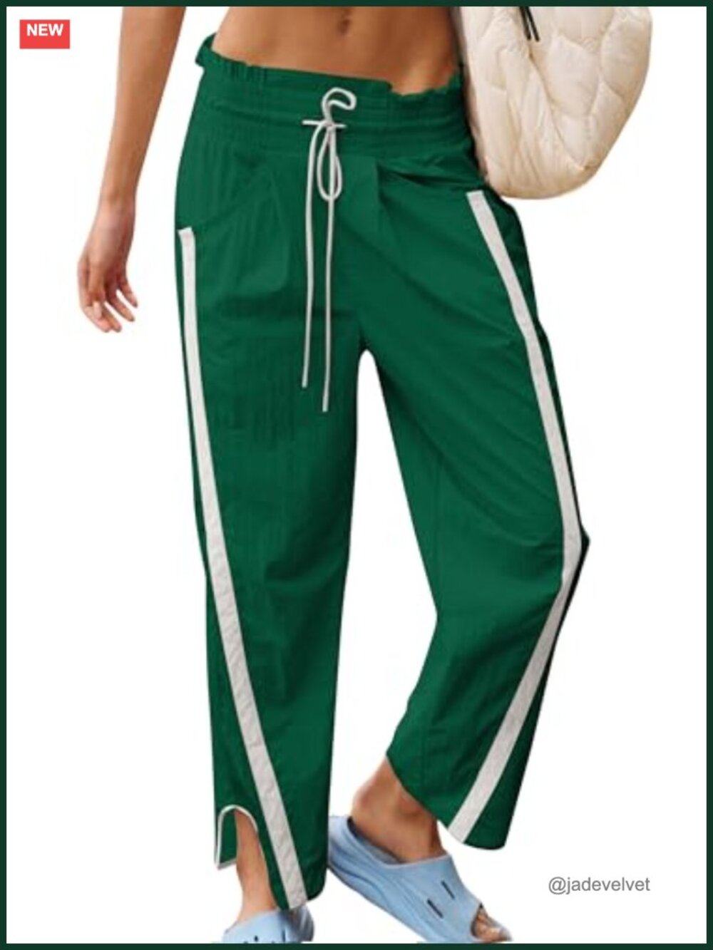 Barrel Track Pants Women Casual Drawstring Lightweight Baggy Workout Pants with